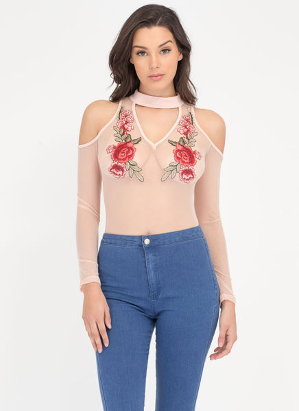 Feeling Floral Sheer Mesh Bodysuit