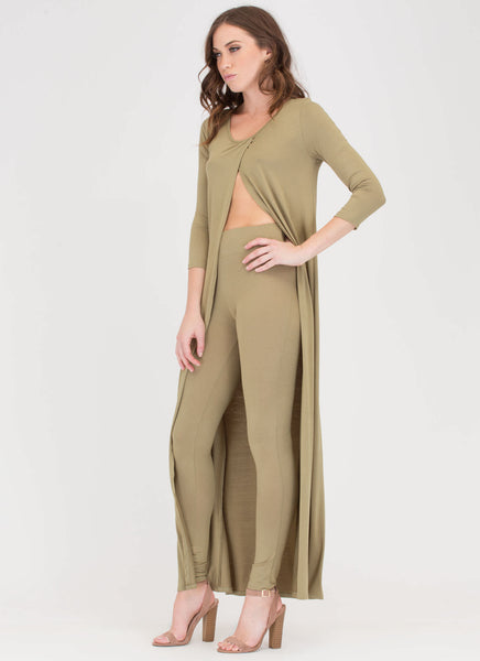 Split Happens Maxi Top And Pant Set