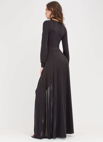 Sweep Off Your Feet Plunging Maxi