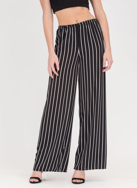 Let's Line Up Pinstripe Palazzo Pants