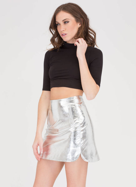 Shining Beacon Metallic Skirt