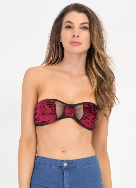 Bow Me Up Velvet Bandeau